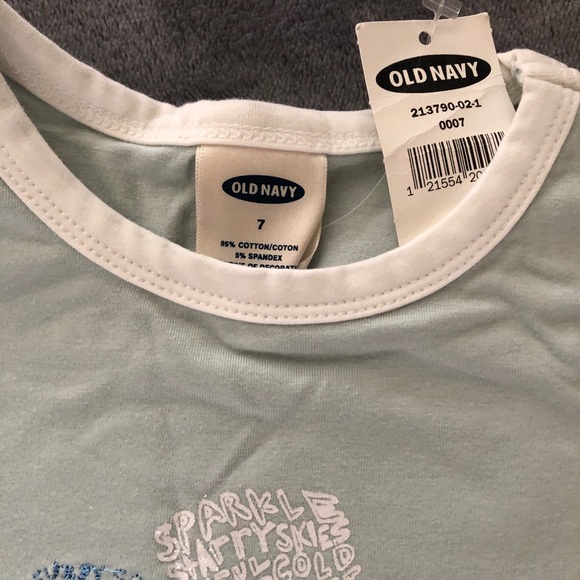 New Old Navy Long Sleeve Girls Graphic Tee with Ice Skate - Picture 4 of 4